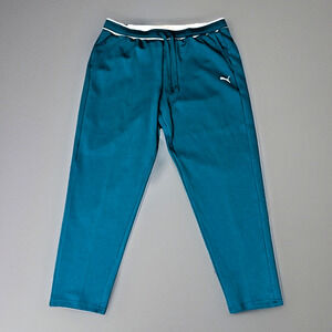 Puma Drawstring Track Pants Men's XXL Cold Green Sporty Athleisure NWT